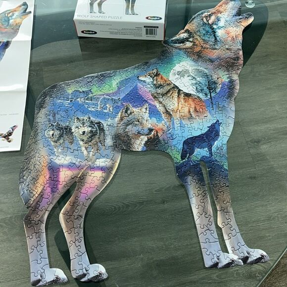 Howlin Wolves 🐺 🌕 Dreamy Wilderness Puzzle 🧩 350 Pieces FUN 🤩 brain 🧠 games! - Picture 9 of 17